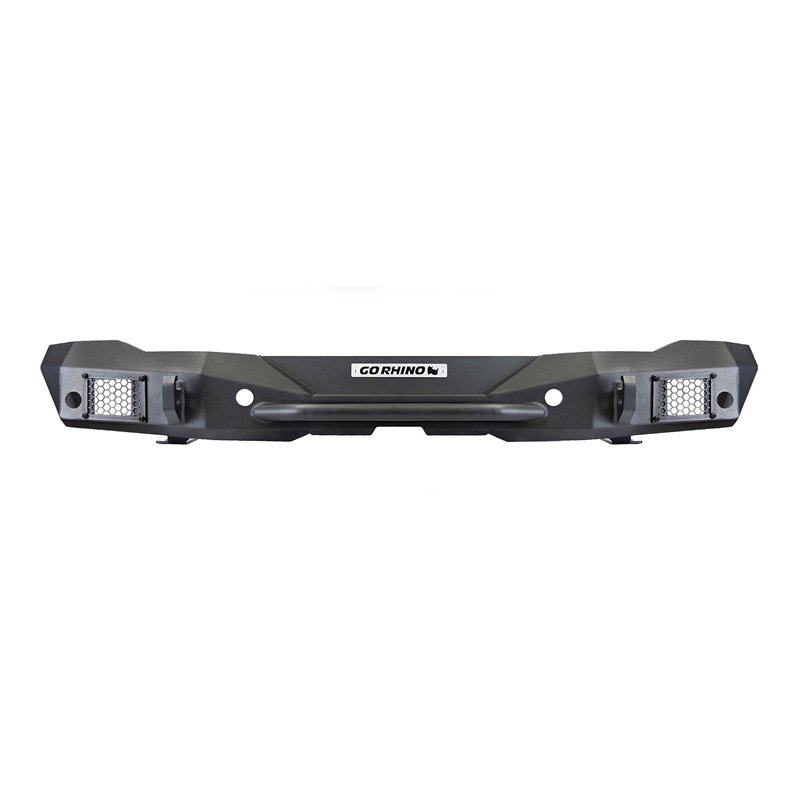 Go Rhino | 371200T - Rockline Rear Full Width Bumper for Ford Bronco - Textured Black - Bronco 2.3T / 2.7T 2021