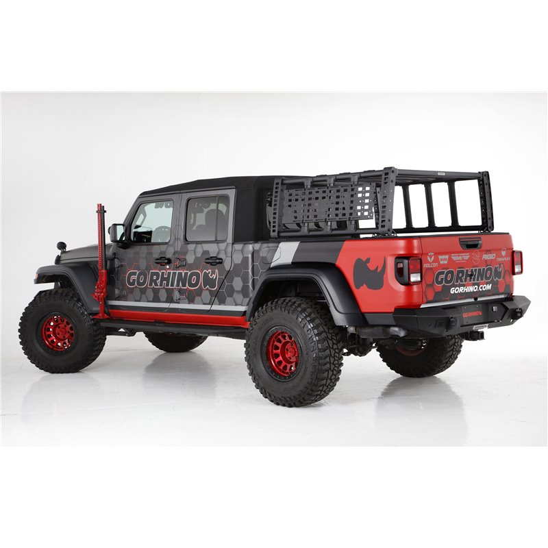 Go Rhino | 5950000T-02 - XRS Overland Xtreme Rack Box 2 Only - Textured Black - Gladiator 3.6L 2020