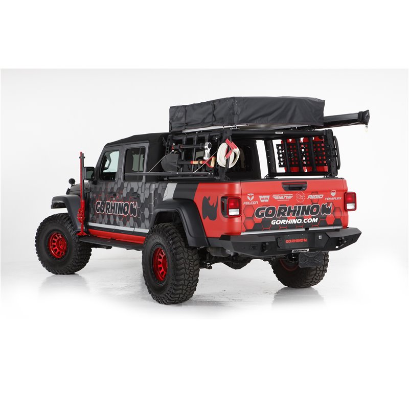 Go Rhino | 5950000T-01 - XRS Overland Xtreme Rack Box 1 Only - Textured Black - Gladiator 3.6L 2020
