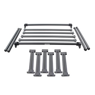 Go Rhino | 5951000T-02 - XRS Overland Xtreme Rack Box 2 Only - Textured Black - Chevrolet / Ford / GMC / Nissan / Toyota 2006-20