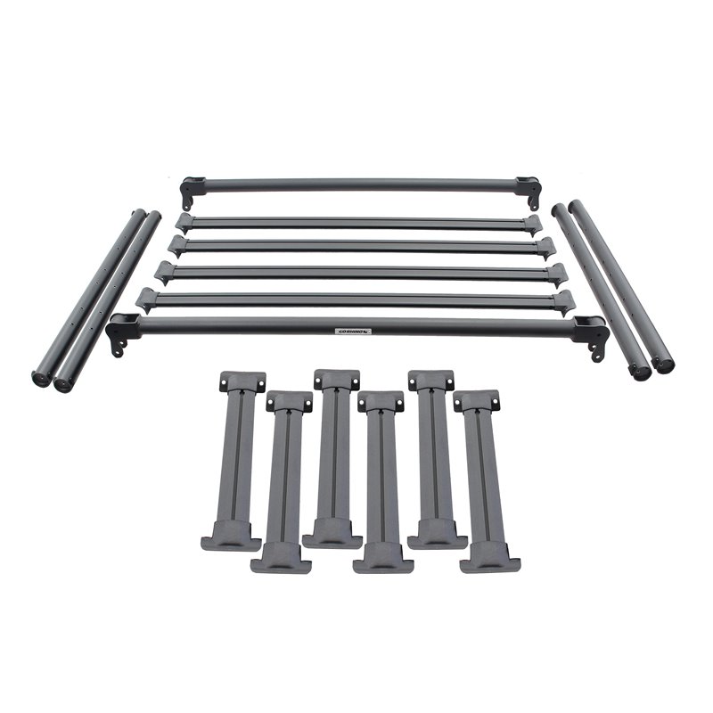 Go Rhino | 5951000T-02 - XRS Overland Xtreme Rack Box 2 Only - Textured Black - Chevrolet / Ford / GMC / Nissan / Toyota 2006-20