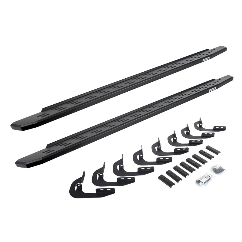 Go Rhino | 69604787PC - RB30 Running Boards with Mounting Bracket Kit - Textured Black - Chevrolet / GMC 2014-2015
