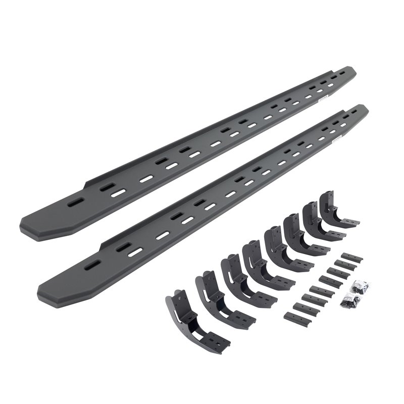 Go Rhino | 69604880SPC - RB30 Slim Line Running Boards with Mounting Bracket Kit - Textured Black - Chevrolet / GMC 2019-2022