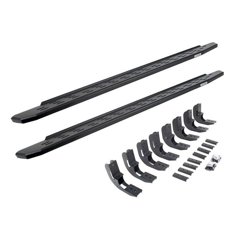 Go Rhino | 69604887PC - RB30 Running Boards with Mounting Bracket Kit - Textured Black - Chevrolet / GMC 2019-2022