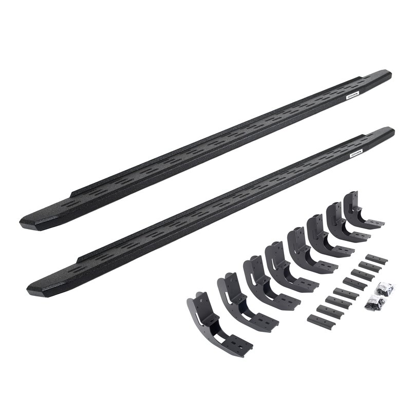 Go Rhino | 69604887T - RB30 Running Boards with Mounting Bracket Kit - Protective Bedliner Coating - Chevrolet / GMC 2019-2022