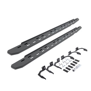 Go Rhino | 69609980SPC - RB30 Slim Line Running Boards with Mounting Bracket Kit - Textured Black - Ram 1500 3.7L / 4.7L / 5.7L 