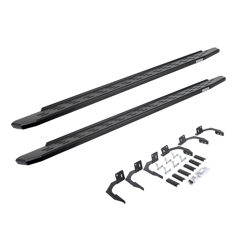 Go Rhino | 69610687PC - RB30 Running Boards with Mounting Bracket Kit - Textured Black - Ram 1500 / 2500 / 3500 2009-2011