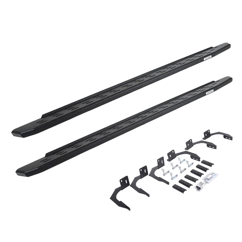 Go Rhino | 69610687T - RB30 Running Boards with Mounting Bracket Kit - Protective Bedliner Coating - Ram 1500 / 2500 / 3500 2009
