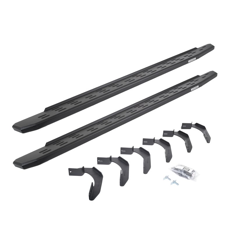 Go Rhino | 69612680PC - RB30 Running Boards with Mounting Bracket Kit - Textured Black - F-150 2004-2010
