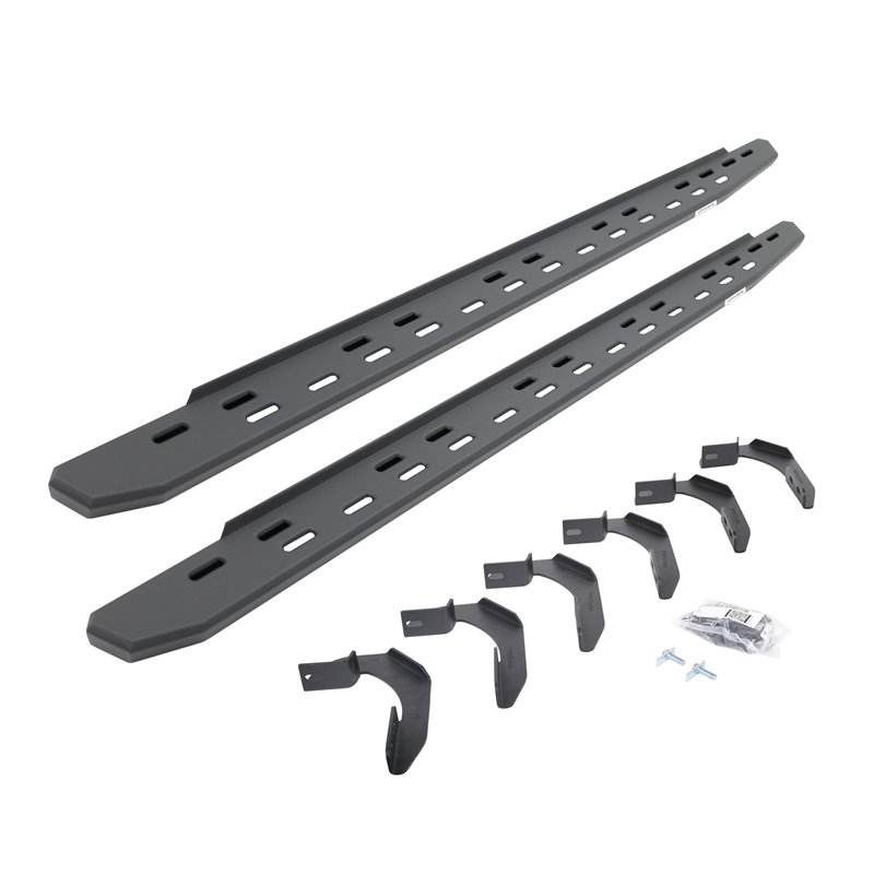 Go Rhino | 69612680SPC - RB30 Slim Line Running Boards with Mounting Bracket Kit - Textured Black - F-150 2004-2010