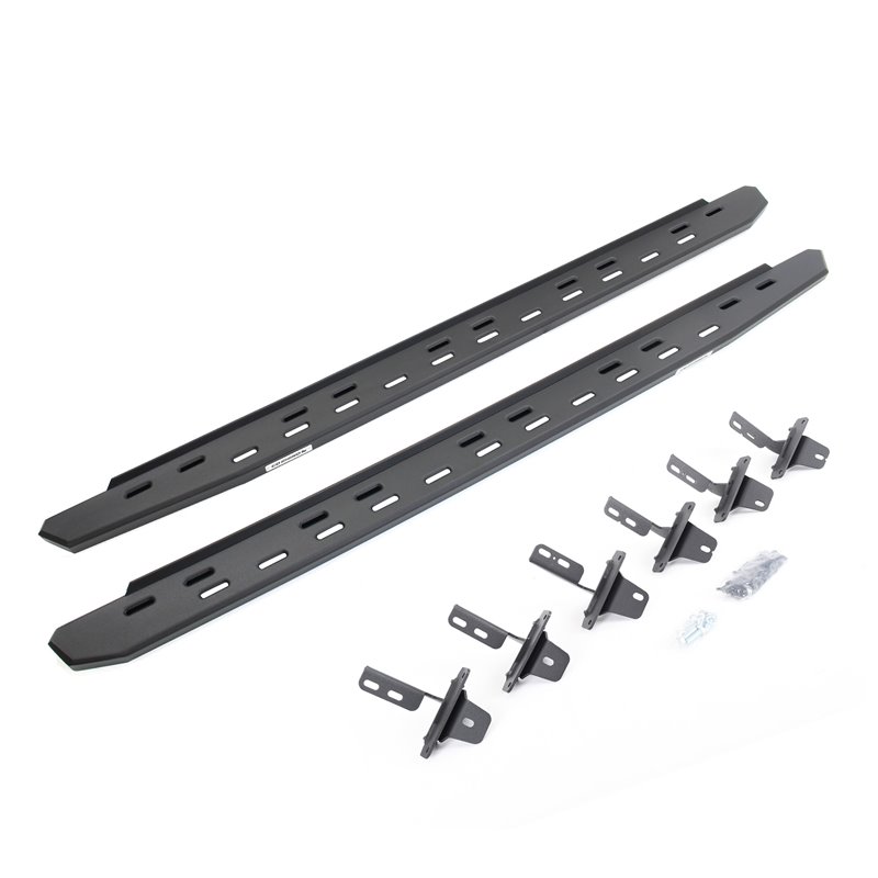 Go Rhino | 69612973SPC - RB30 Slim Line Running Boards with Mounting Bracket Kit - Textured Black - Bronco 2.3T / 2.7T 2021