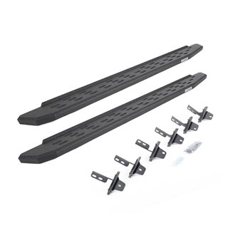 Go Rhino | 69612973T - RB30 Running Boards with Mounting Bracket Kit - Protective Bedliner Coating - Bronco 2.3T / 2.7T 2021