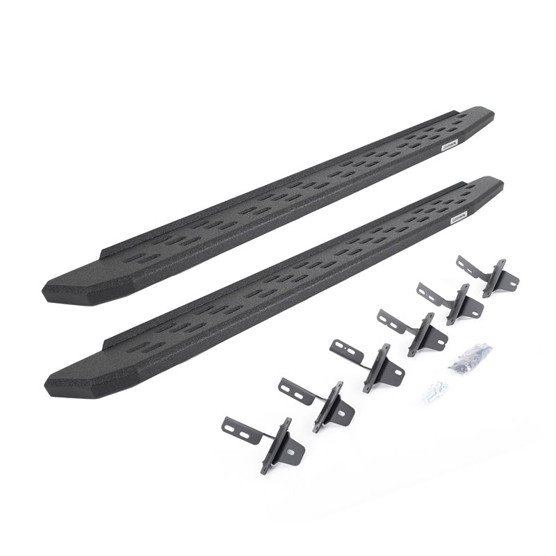 Go Rhino | 69612973T - RB30 Running Boards with Mounting Bracket Kit - Protective Bedliner Coating - Bronco 2.3T / 2.7T 2021