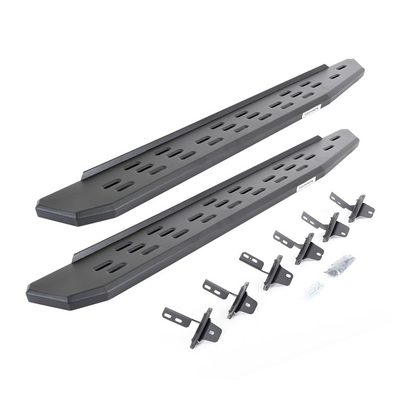 Go Rhino | 69613157PC - RB30 Running Boards with Mounting Bracket Kit - Textured Black - Bronco 2.3T / 2.7T 2021