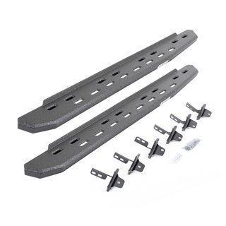 Go Rhino | 69613157SPC - RB30 Slim Line Running Boards with Mounting Bracket Kit - Textured Black - Bronco 2.3T / 2.7T 2021