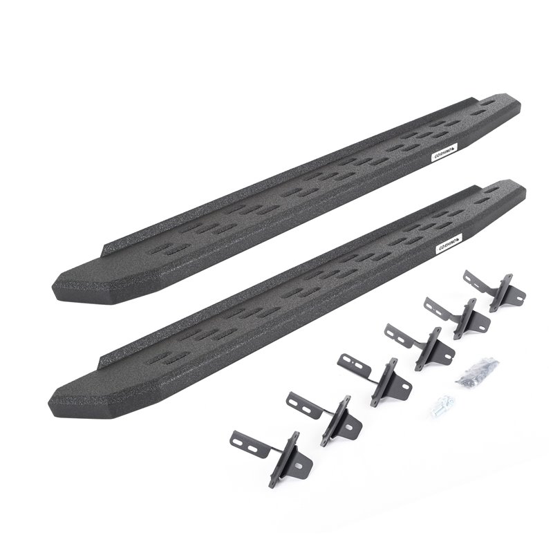 Go Rhino | 69613157T - RB30 Running Boards with Mounting Bracket Kit - Protective Bedliner Coating - Bronco 2.3T / 2.7T 2021