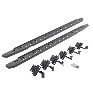 Go Rhino | 69615087PC - RB30 Running Boards with Mounting Bracket Kit - Textured Black - F-150 2004-2011
