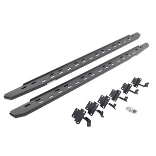 Go Rhino | 69615587SPC - RB30 Slim Line Running Boards with Mounting Bracket Kit - Textured Black - F-150 / F-250 / F-350 2015-2