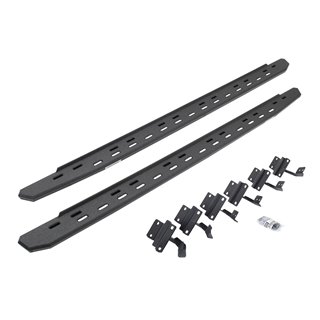 Go Rhino | 69615587ST - RB30 Slim Line Running Boards with Mounting Bracket Kit - Protective Bedliner Coating - F-150 / F-250 / 