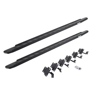 Go Rhino | 69615587T - RB30 Running Boards with Mounting Bracket Kit - Protective Bedliner Coating - F-150 / F-250 / F-350 2015-