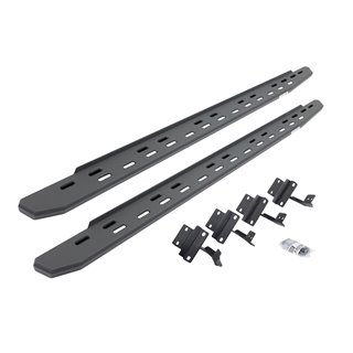 Go Rhino | 69617780SPC - RB30 Slim Line Running Boards with Mounting Bracket Kit - Textured Black - F-150 / F-250 / F-350 2015-2
