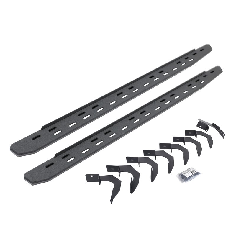 Go Rhino | 69623580ST - RB30 Slim Line Running Boards with Mounting Bracket Kit - Protective Bedliner Coating - Colorado / Canyo