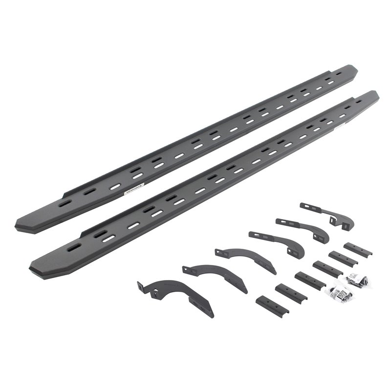 Go Rhino | 69642987SPC - RB30 Slim Line Running Boards with Mounting Bracket Kit - Textured Black - Tacoma 2.7L / 4.0L 2005
