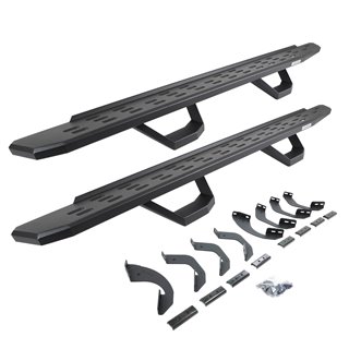 Go Rhino | 6964358020PC - RB30 Running Boards with Mounting Brackets & 2 Pairs of Drops Steps Kit - Textured Black - Tundra 3.5T
