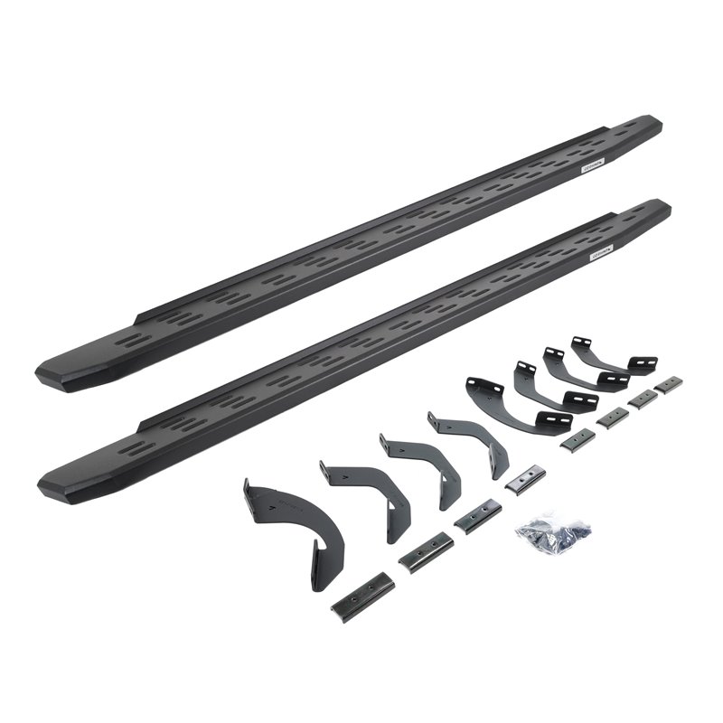 Go Rhino | 69643580PC - RB30 Running Boards with Mounting Bracket Kit - Textured Black - Tundra 3.5T 2022