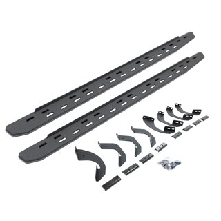 Go Rhino | 69643580ST - RB30 Slim Line Running Boards with Mounting Bracket Kit - Protective Bedliner Coating - Tundra 3.5T 2022