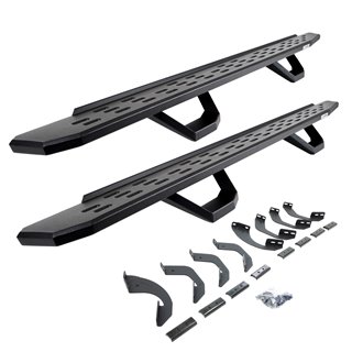 Go Rhino | 6964368720PC - RB30 Running Boards with Mounting Brackets & 2 Pairs of Drops Steps Kit - Textured Black - Tundra 3.5T