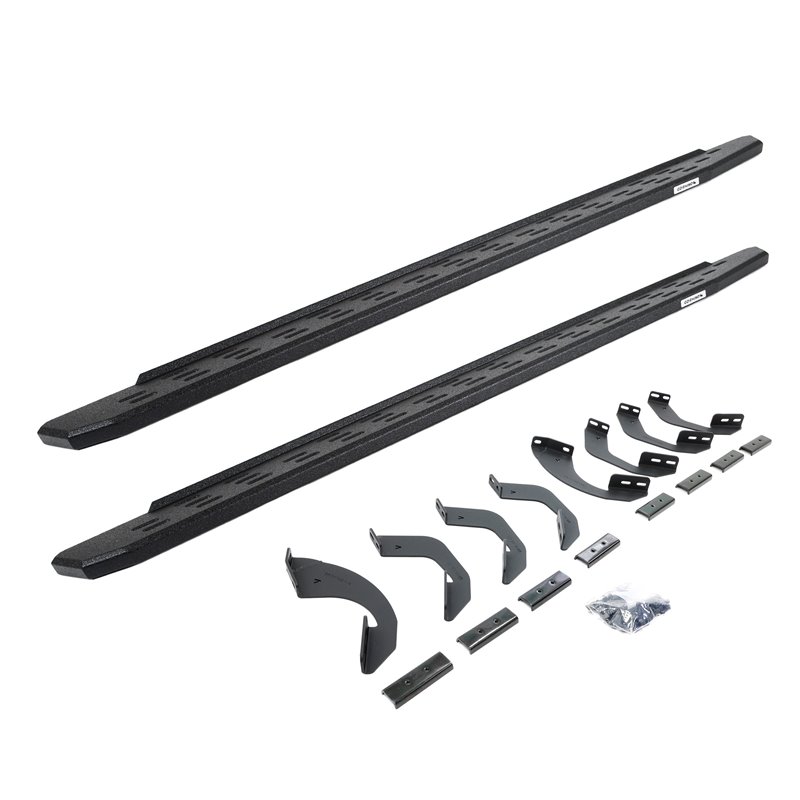 Go Rhino | 69643687T - RB30 Running Boards with Mounting Bracket Kit - Protective Bedliner Coating - Tundra 3.5T 2022