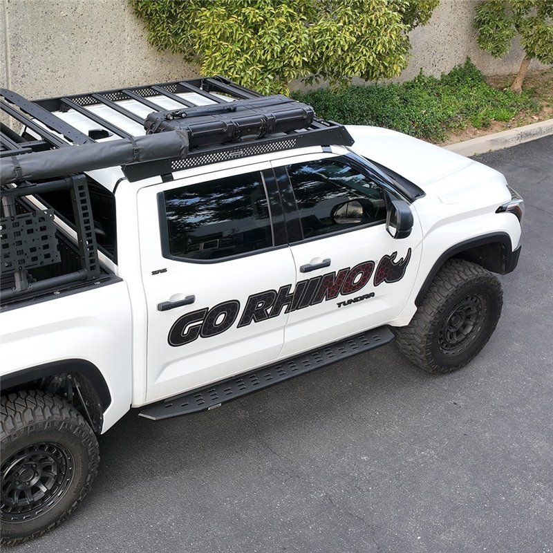 Go Rhino | 69643687T - RB30 Running Boards with Mounting Bracket Kit - Protective Bedliner Coating - Tundra 3.5T 2022