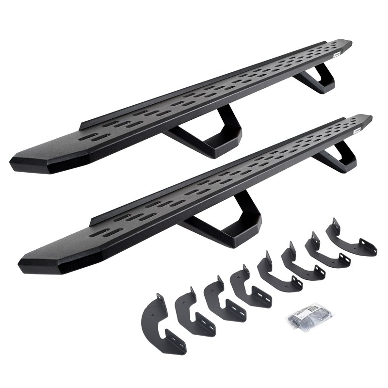Go Rhino | 6964397320PC - RB30 Running Boards with Brackets, 2 Pairs Drop Steps Kit - Textured Black - Sequoia 3.5T 2023