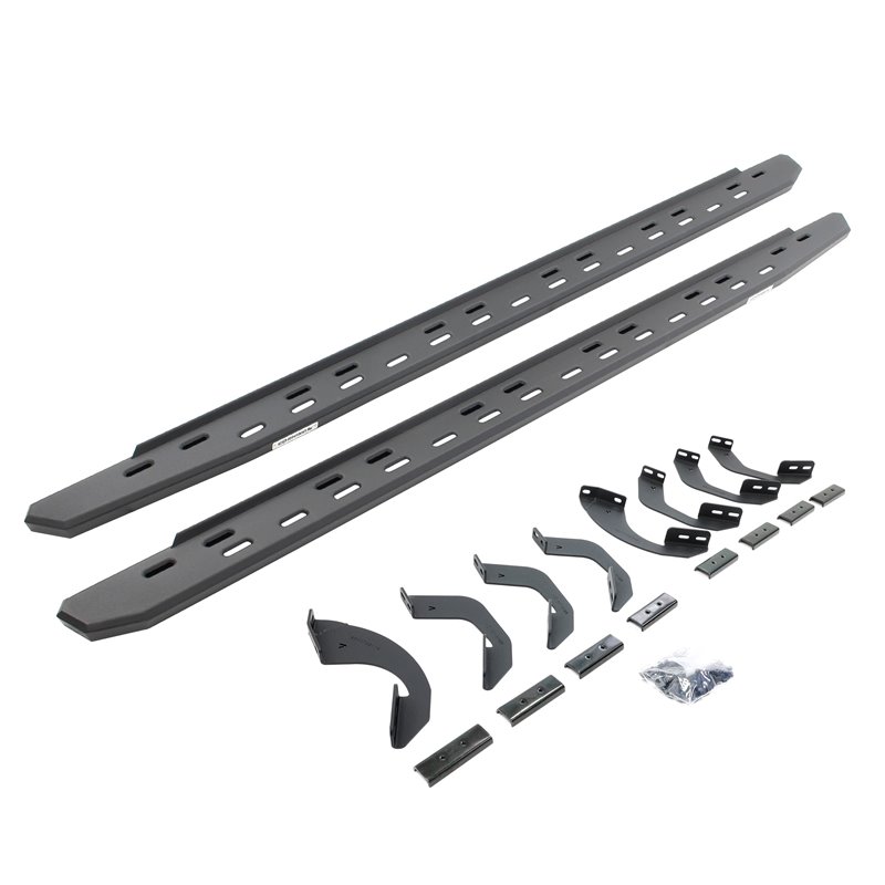 Go Rhino | 69643973SPC - RB30 Slim Line Running Boards with Bracket Kit - Textured Black - Sequoia 3.5T 2023