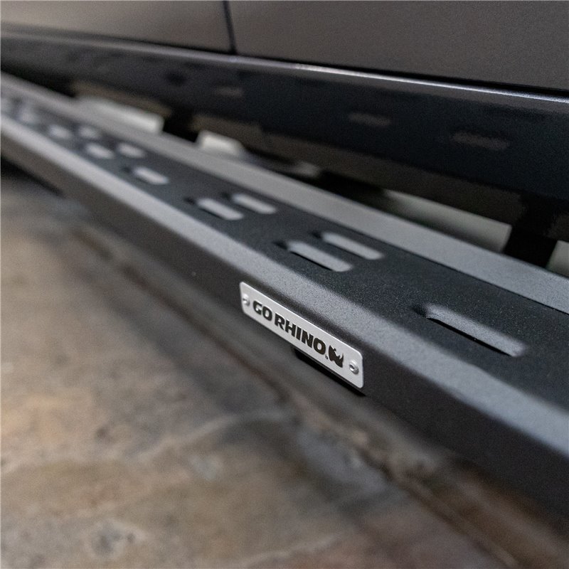 Go Rhino | 69643973SPC - RB30 Slim Line Running Boards with Bracket Kit - Textured Black - Sequoia 3.5T 2023