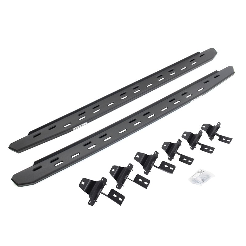 Go Rhino | 69650673SPC - RB30 Slim Line Running Boards with Mounting Bracket Kit - Textured Black - Wrangler (JL) 2.0T / 3.6L 20