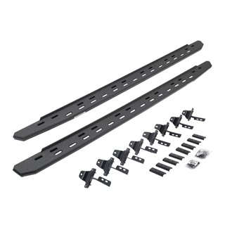 Go Rhino | 69651687ST - RB30 Slim Line Running Boards with Mounting Bracket Kit - Protective Bedliner Coating - Gladiator 3.6L 2