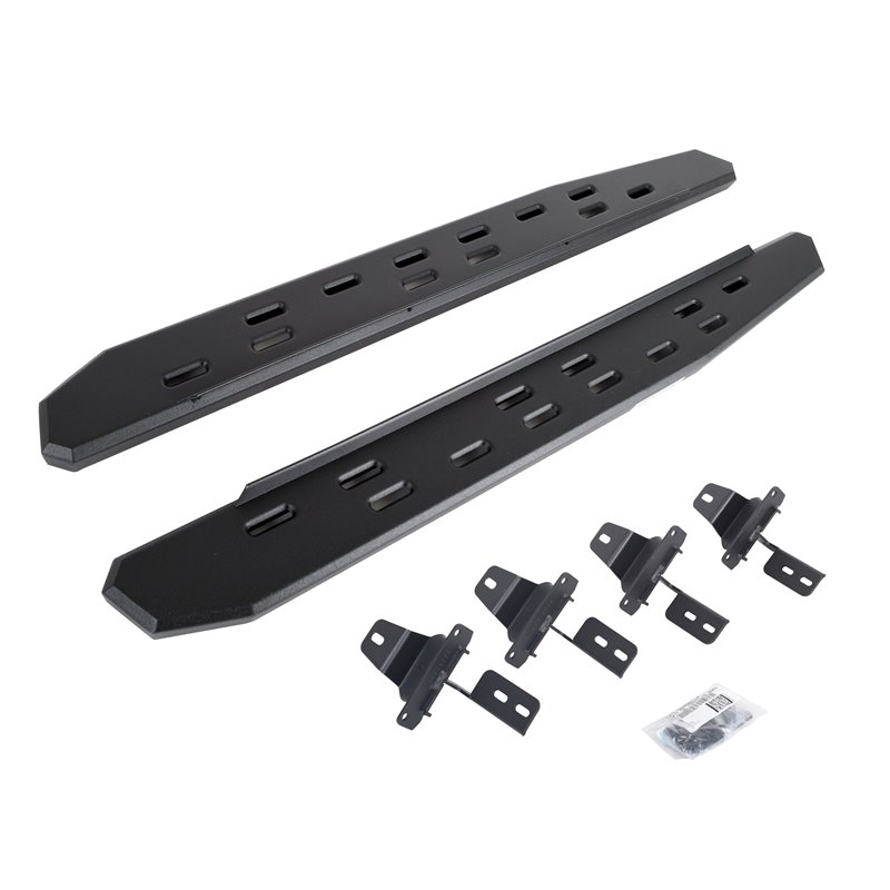 Go Rhino | 69692748SPC - RB30 Slim Line Running Boards with Mounting Bracket Kit - Textured Black - Wrangler (JL) 2.0T / 3.6L 20
