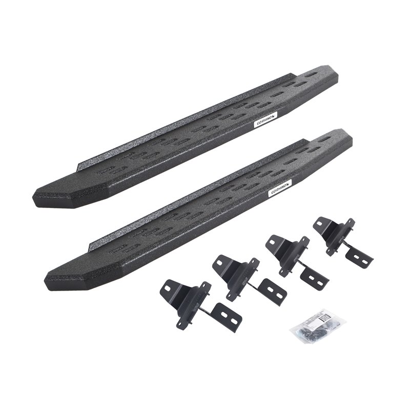 Go Rhino | 69692748T - RB30 Running Boards with Mounting Bracket Kit - Protective Bedliner Coating - Wrangler (JL) 2.0T / 3.6L 2
