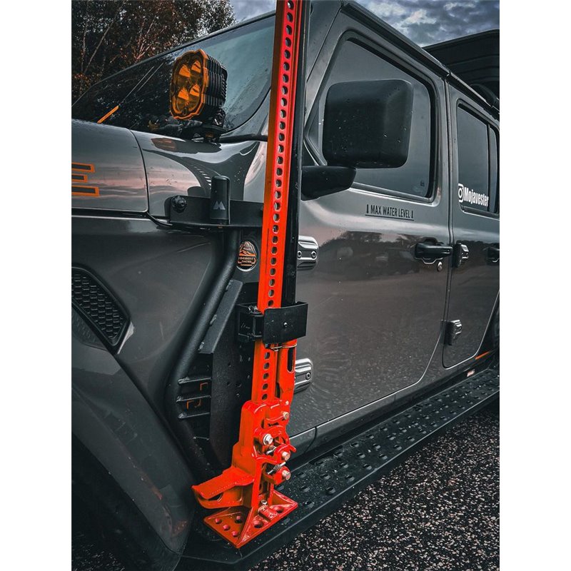 Go Rhino | 701011T Exterior Jack Mount - Textured Black - Gladiator / Wrangler (JL) 3.6L / 2.0T 2018-2020