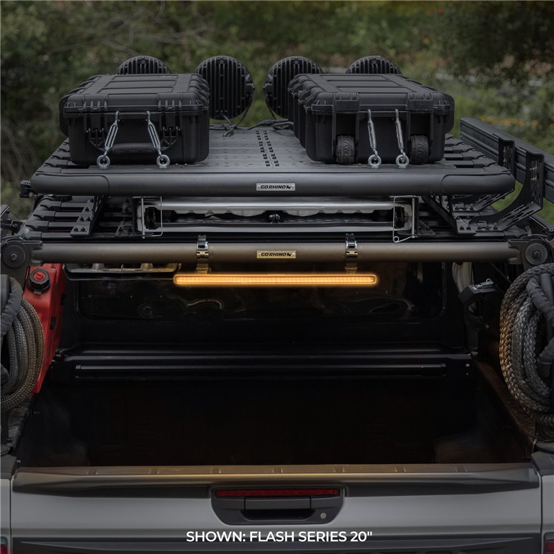 Go Rhino | 50001014CBS - Flash Series Lights - 10" Single Multi Function LED Light Bar -  Black