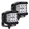 Go Rhino | 50300323FCS - Bright Series Lights - Pair of 4x3 Sideline Cube LED Flood Light Kit -  Black