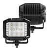 Go Rhino | 50300323FCS - Bright Series Lights - Pair of 4x3 Sideline Cube LED Flood Light Kit -  Black