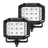 Go Rhino | 50300323SCS - Bright Series Lights - Pair of 4x3 Sideline Cube LED Spot Light Kit -  Black