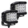 Go Rhino | 50300323SCS - Bright Series Lights - Pair of 4x3 Sideline Cube LED Spot Light Kit -  Black