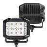 Go Rhino | 50300323SCS - Bright Series Lights - Pair of 4x3 Sideline Cube LED Spot Light Kit -  Black