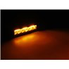 Go Rhino | 50600622FBS - Blackout Combo Series Lights - Pair of Sixline LED Flood Lights With Amber Accent -  Black