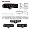 Go Rhino | 50600622FBS - Blackout Combo Series Lights - Pair of Sixline LED Flood Lights With Amber Accent -  Black