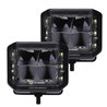 Go Rhino | 50700321SCS - Blackout Series Lights - Pair of 4x3 Cube LED Sideline Spot Light Kit -  Black